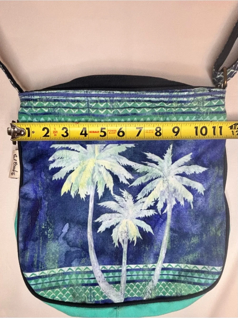 Paul Brent Y2K Coastal Palm Tree Canvas Crossbody Bag Boho Coastal Grandma Beach